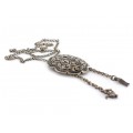 Vechi colier otoman accesorizat cu o inedită amuletă de castitate | manufactură în argint | Turcia cca. 1900 