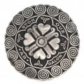 Broșă statement Celtic Revival | manufactură în argint | semnată Pierre Peron | cca. 1935 - 1938