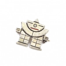 Rafinată broșă modernistă semnată Anton Fruhauf | Art Deco Clown | cca. 1970 -1980  Rafinată broșă modernistă semnată Anton Fruhauf | Art Deco Clown | cca. 1970 -1980