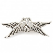 Broșă modernistă mexicană cu design de factură romantică | Love Birds | atelier Taxco cca.1980 Broșă modernistă mexicană cu design de factură romantică | Love Birds | atelier Taxco cca.1980