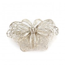 Veche broșă din argint stilizată sub forma unui fluture | manufactură | prima jumătate a secolului XX
