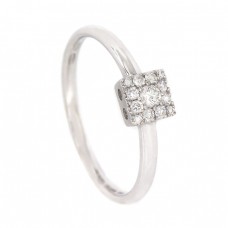 Inel de logodnă din aur alb 18 k & diamante naturale 0.14 CT | atelier Giorgio Visconti  Inel de logodnă din aur alb 18 k & diamante naturale 0.14 CT | atelier Giorgio Visconti