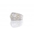 Inel Art Deco din platină cu diamante naturale 3.3 CT | diamant central 1 CT | cca. 1920 -1930