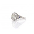 Inel Art Deco din platină cu diamante naturale 0.82CT | diamant central 0.75CT | Statele Unite cca. 1920