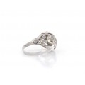 Inel Art Deco din platină cu diamante naturale 0.82CT | diamant central 0.75CT | Statele Unite cca. 1920