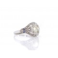 Inel Art Deco din platină cu diamante naturale 0.82CT | diamant central 0.75CT | Statele Unite cca. 1920