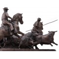 Impresionantă sculptură andaluză în bronz | Crescătorii de tauri |  Eduardo Soriano Menendez - Spania