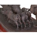 Impresionantă sculptură andaluză în bronz | Crescătorii de tauri |  Eduardo Soriano Menendez - Spania