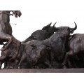 Impresionantă sculptură andaluză în bronz | Crescătorii de tauri |  Eduardo Soriano Menendez - Spania