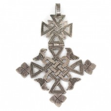 Veche amuletă coptică din argint gravat manual | Etiopia cca. 1940 - 1950 Veche amuletă coptică din argint gravat manual | Etiopia cca. 1940 - 1950