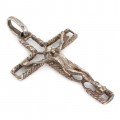 Pandant crucifix modernist de perioadă mid-century | argint 925 | atelier Caneschi Domenico | anii '60
