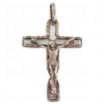 Pandant crucifix modernist de perioadă mid-century | argint 925 | atelier Caneschi Domenico | anii '60