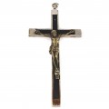 Vechi crucifix preoțesc din bronz argintat și lemn de  abanos | Franța cca.1900 - 1920