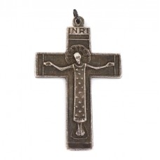 Vechi pandant crucifix în stil medieval scandinav | argint | atelier Ottaviani | cca. 1950 -1960 Vechi pandant crucifix în stil medieval scandinav | argint | atelier Ottaviani | cca. 1950 -1960