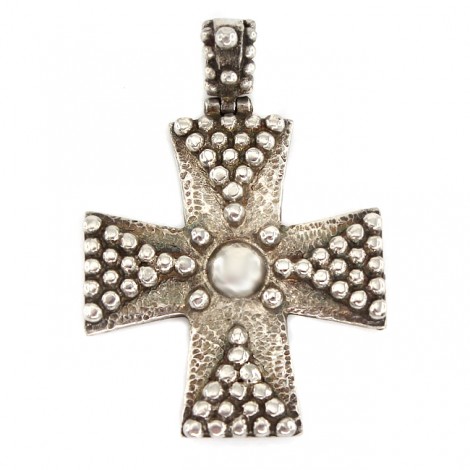 Pandant cruce bizantină din argint 950  | atelier Zolotas | Grecia