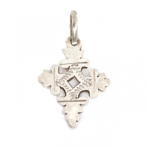 Vechi pandant cruce coptică | manufactură în argint | Etiopia
