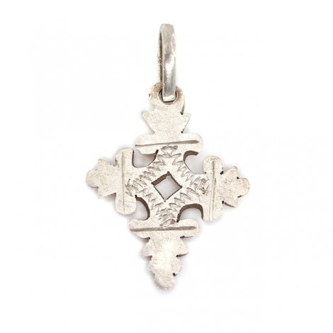 Vechi pandant cruce coptică | manufactură în argint | Etiopia