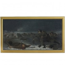 Pictură „ Atacul de la Smârdan” | reproducere după Nicolae Grigorescu | ultimul pătrar al secolului XX