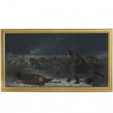 Pictură „ Atacul de la Smârdan” | reproducere după Nicolae Grigorescu | ultimul pătrar al secolului XX Pictură „ Atacul de la Smârdan” | reproducere după Nicolae Grigorescu | ultimul pătrar al secolului XX