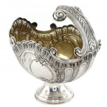 Centru de masă din argint inedit elaborat în manieră Nautilus și ornamentat în stil NeoRococo | atelier Hanau | cca. 1900