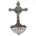 Crucifix din argint cu aspersorium pentru agheasmă | Italia | post-1969 