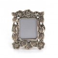 Ramă foto miniaturală din argint rafinat decorată în stil Art Nouveau 