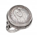 Vechi inel ecleziastic din argint | Isus Hristos | Franța secol XIX