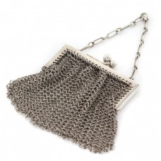 Pandant porte-monnaie din argint pentru centură chatelaine | Germania cca.1900 Pandant porte-monnaie din argint pentru centură chatelaine | Germania cca.1900