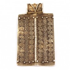 Amuletă pectorală Etruscan Revival manufacturată în argint aurit | atelier Marcello Fontana | cca. 1980 Amuletă pectorală Etruscan Revival manufacturată în argint aurit | atelier Marcello Fontana | cca. 1980