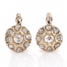 Cercei Art Deco din aur 12 K decorați cu diamante naturale 1.10 CT | Marea Britanie cca.1900 - 1920 Cercei Art Deco din aur 12 K decorați cu diamante naturale 1.10 CT | Marea Britanie cca.1900 - 1920