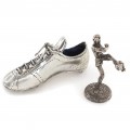Miniaturi din argint cu tematică fotbalistică | Gheată de fotbal & jucător de fotbal | Italia
