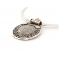 Choker din argint accesorizat cu o impresionantă amuletă hindusă | Yoni | India - Rajasthan 
