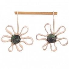 Cercei statement moderniști decorați cu jasp Kambaba | Studio Art Jewelry | Statele Unite Cercei statement moderniști decorați cu jasp Kambaba | Studio Art Jewelry | Statele Unite