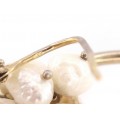 Cercei creole din argint aurit & perle naturale de cultură  | Italia cca. 1990
