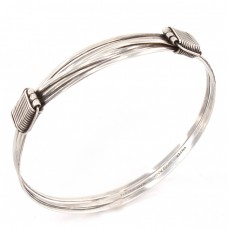 Brățară amuletică africană manufacturată în argint | Elephant hair bracelet | Kenya cca. 1970 - 1980 Brățară amuletică africană manufacturată în argint | Elephant hair bracelet | Kenya cca. 1970 - 1980