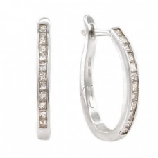 Cercei din aur alb 18k decorați cu diamante naturale 1.20 CT | atelier piemontez  Cercei din aur alb 18k decorați cu diamante naturale 1.20 CT | atelier piemontez