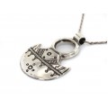 Colier accesorizat cu o inedită amuletă tuaregă | manufactură în argint | Egipt 