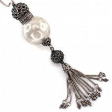 Colier lavalier cu pandant statement magrebian | manufactură în argint | Maroc Colier lavalier cu pandant statement magrebian | manufactură în argint | Maroc