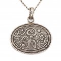 Colier accesorizat cu amuletă hindusă | manufactură în argint | Garuda | India 