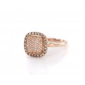 Rafinat inel din aur roz 14K decorat cu diamante naturale 0.38 CT | atelier Ash Hilton | Noua Zeelandă cca. 2010