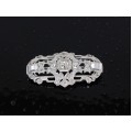 Broșă Art Deco din aur alb 18K decorată cu diamante naturale 2,85 CTW | diamant central 0.77 CT | Franța cca. 1920 - 1930