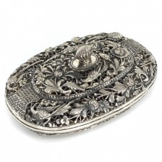 Veche casetă chinezească pentru bijuterii | manufactură în argint | cca. 1880 - 1920 Veche casetă chinezească pentru bijuterii | manufactură în argint | cca. 1880 - 1920