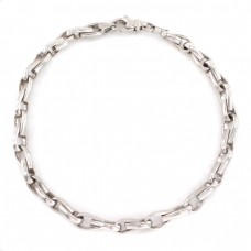 Brățară bărbătească din aur alb 18K | Navy Chainmail | Italia Brățară bărbătească din aur alb 18K | Navy Chainmail | Italia