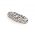 Broșă Art Deco din aur alb 18K și platină cu diamante naturale 0.80 CTW | Franța cca. 1925