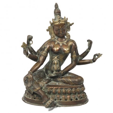 RAR : statueta bronz VASUDHARA cca 1850. Nepal