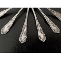 Serviciu de 6 lingurițe demitasse din argint 950 decorate în stil neo-rococo |  atelier Henri Soufflot - Paris cca 1890
