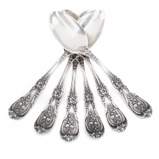 Serviciu de 6 lingurițe din argint sterling pentru desert | atelier Cesa  1882 | Italia cca.1945 Serviciu de 6 lingurițe din argint sterling pentru desert | atelier Cesa  1882 | Italia cca.1945