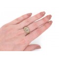 Inel vintage Art Deco din aur 18 K decorat cu diamante naturale 0.38 CT | Germania cca. 1950