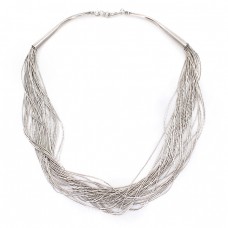 Colier amerindian multistrand din argint sterling | Statele Unite Colier amerindian multistrand din argint sterling | Statele Unite