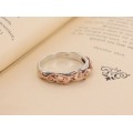 Inel din aur roz 9k și argint sterling | manufactură de atelier Clogau | Marea Britanie 2020